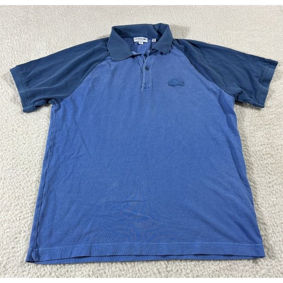 Lacoste Polo Shirt Mens Large Blue Big Alligator Golf Collared Short Sleeve - Picture 1 of 10